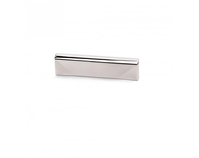 Greep CUBIC glans chroom 115x12mm, hartmaat 96mm