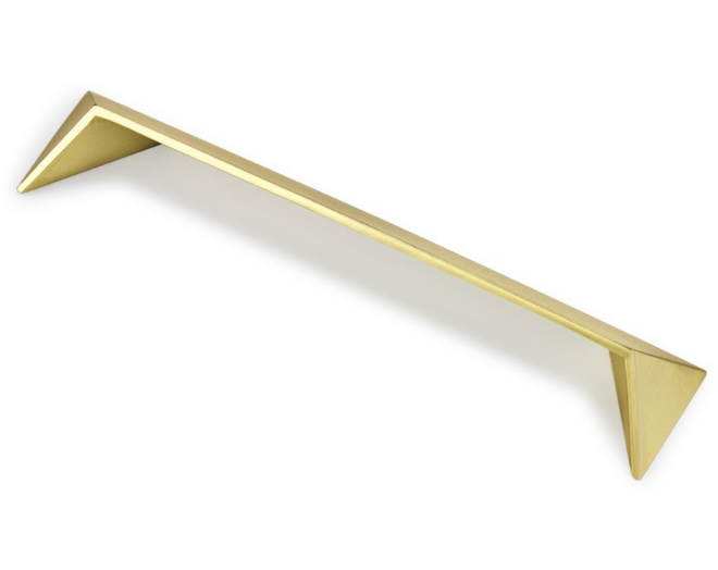 Greep POST geborsteld goud 149x31x20mm, hartmaat 128mm