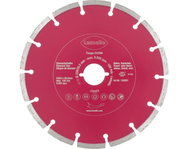 DIA zaagblad dx200,ø200x2,4x29mm, diepte 70mm