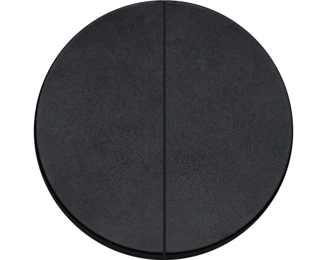 Rond 2.0 Two-circuit switch -t.less - black alu