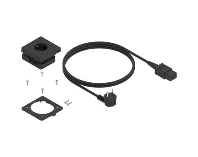 AMPEROS ACStopcontact met randaarde (F), zwart
