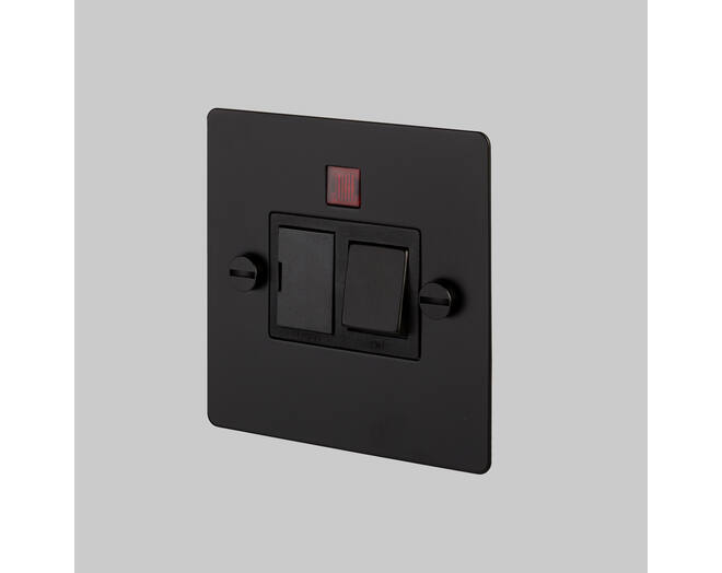 13A Dp Switched Fcu w/ Neon - Black - Black Interior