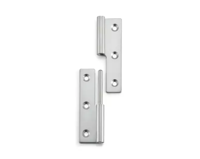 Paumelle RVS hoogte 64mm rechts, breedte 36mm (uitgeslagen)