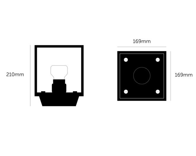 Caged Wall Light/Small/White Marble