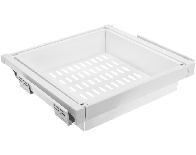 Garderobemand, metaal, 700 mm SOFT-CLOSE, Wit