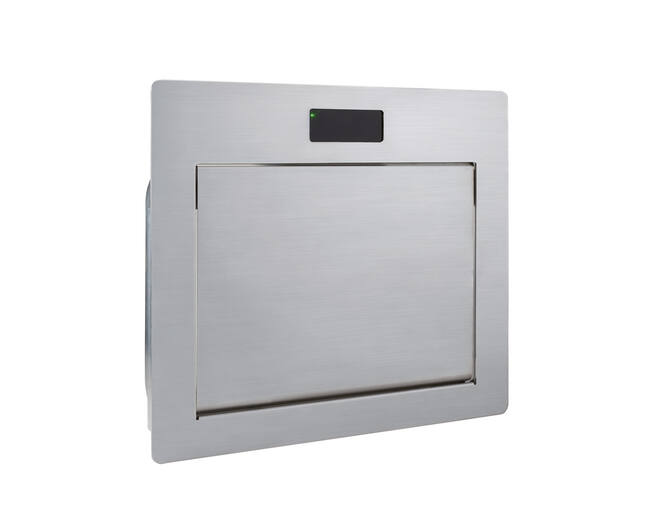 Afvaldoorlaat RVS met sensor contactloos openen 310x220x395