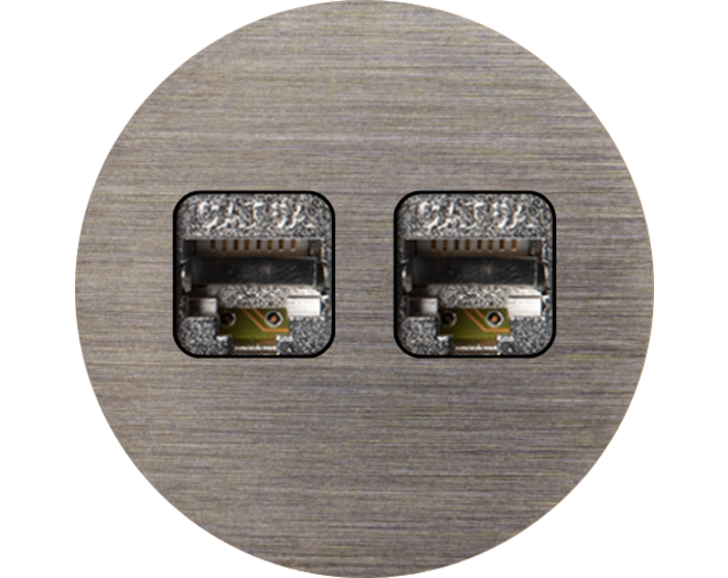 Rond 2.0 Multifit Data port  2 Keystones- s. trim - de fusil