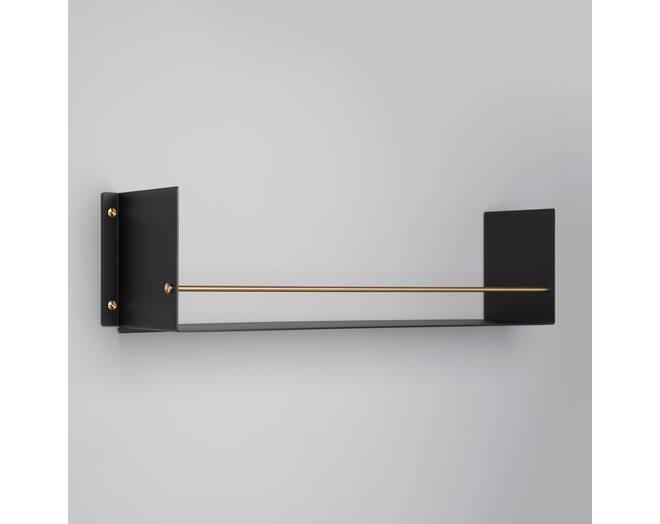 Girder Shelf/Black/Brass