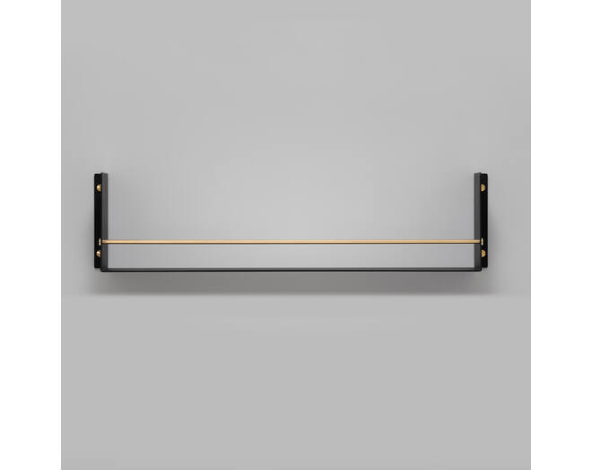 Girder Shelf/Black/Brass