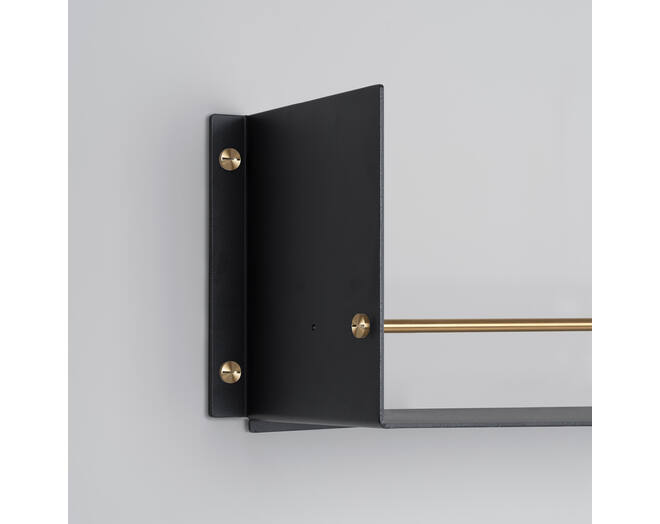 Girder Shelf/Black/Brass