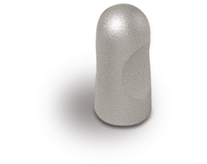 Knop BLOCK geborsteld nikkel 37x25mm, hartmaat 16mm