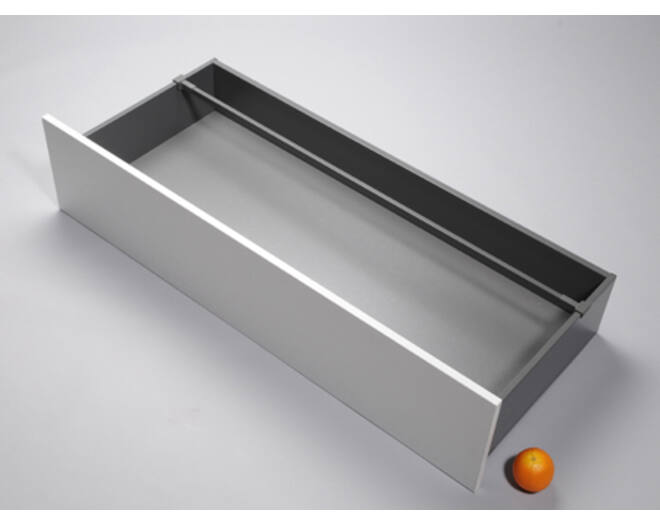 Dwarsreling potten, C = 120cm, Legrabox pure, oriongrijs