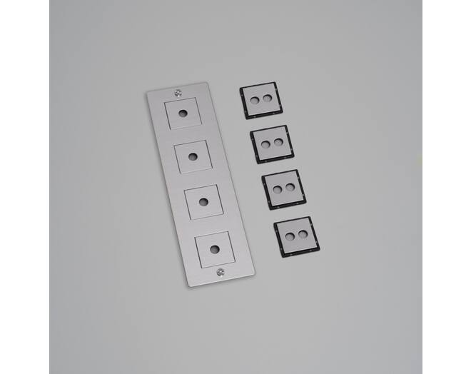 4G Wall Plate/Vertical/Steel