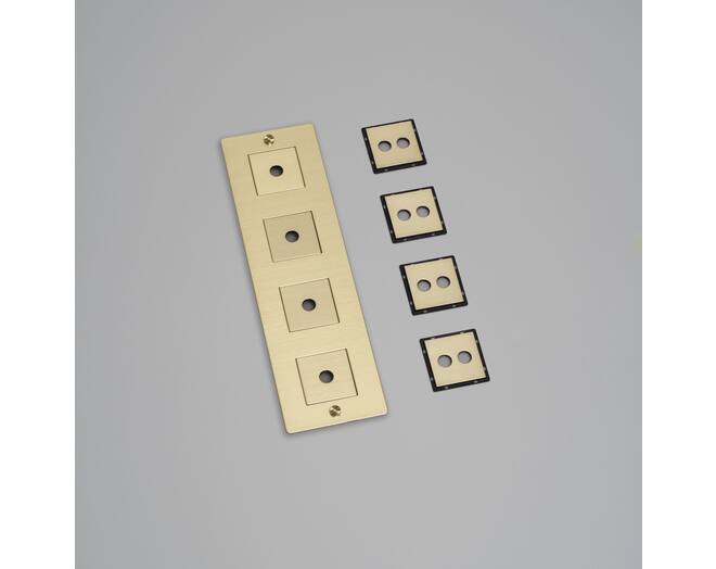 4G Wall Plate/Vertical/Brass
