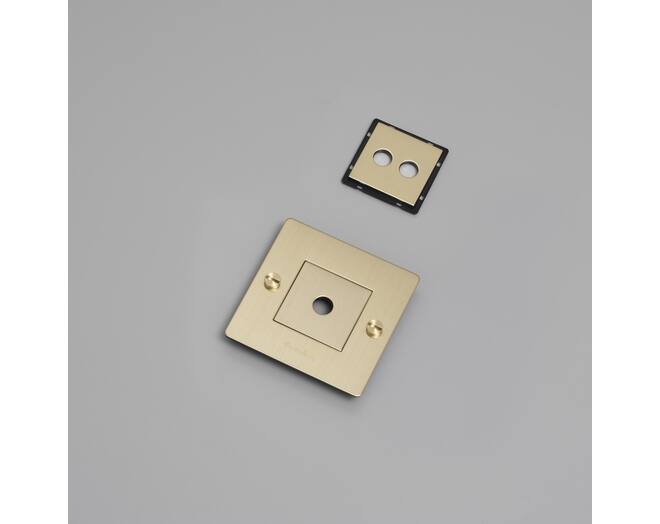 1G Wall Plate/w/ Infills/Brass