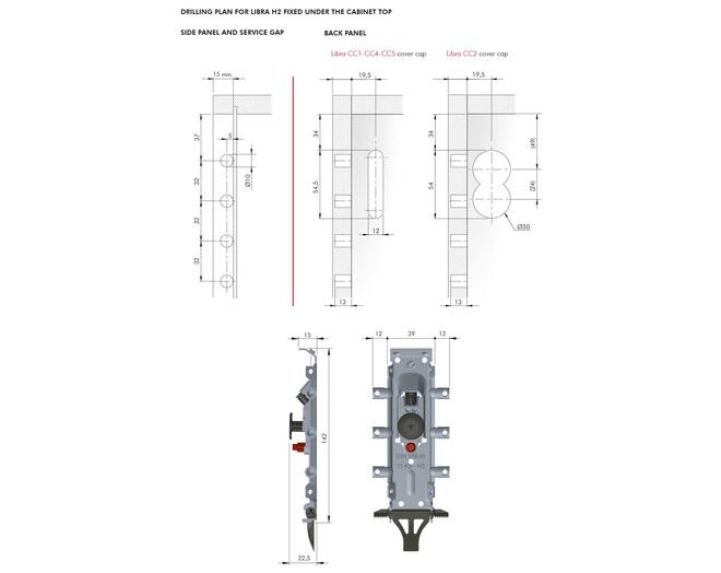 Kastophanger LIBRA H2 met 3 duvels, VE = 100