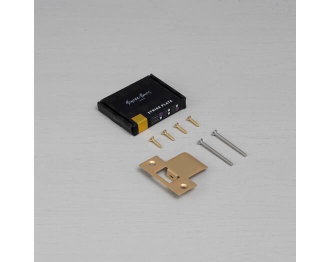 Strike Plate Kit/T Shaped/3 Inch Door/Brass