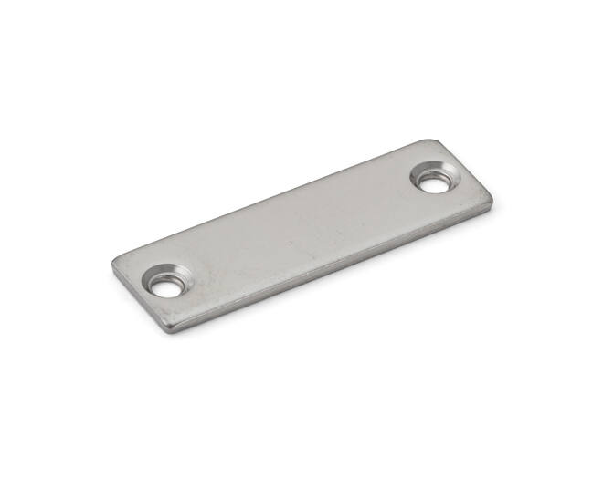 Contraplaat 49x15x2mm, RVS, voor magneetsnapper