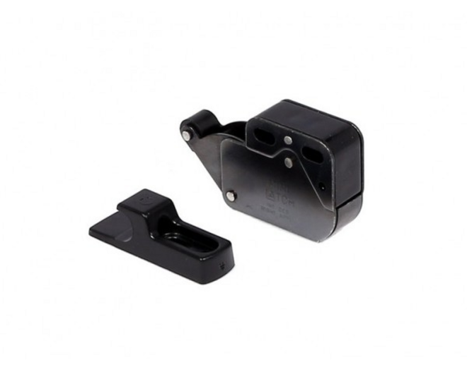 Druksnapper mini touch latch zwart, aanslag zwart