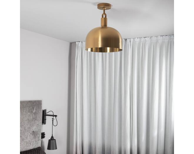 Forked Ceiling/Brass/Large Brass Shade