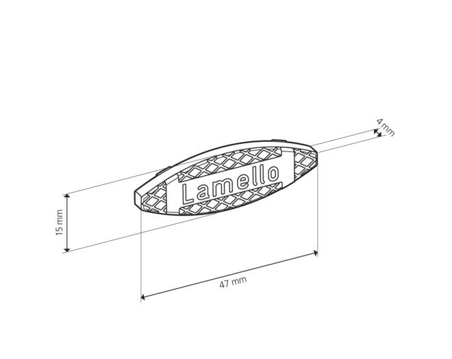 Lamellen type 0, (47x15x4 mm), 1000 stuks/doos