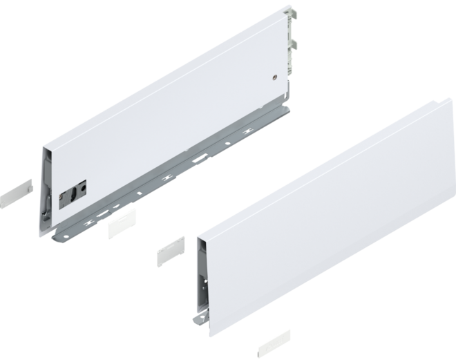 Merivobox zijkant K-hoogte, R+L, 400mm kleur: zijdewit
