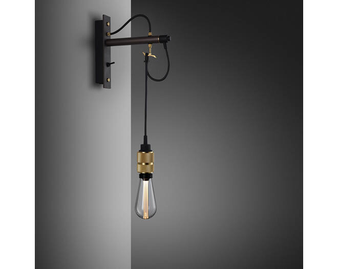Hooked Wall Nude/Graphite/Brass