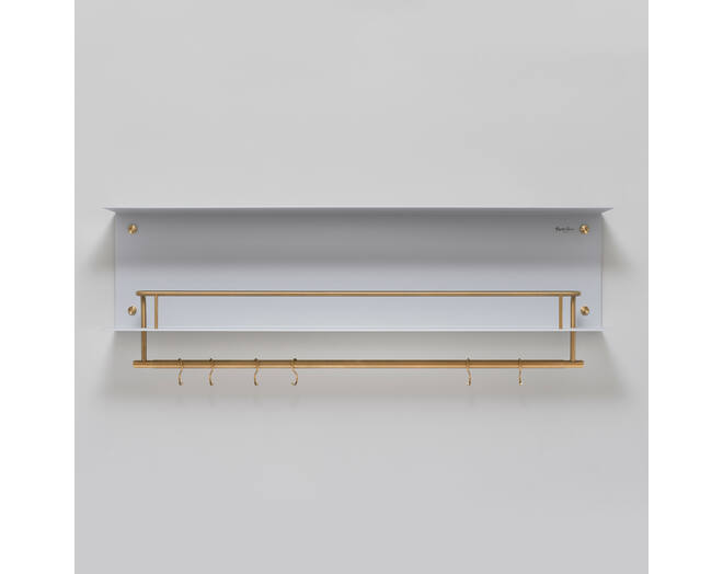 Hanger Shelf/Stone/Brass