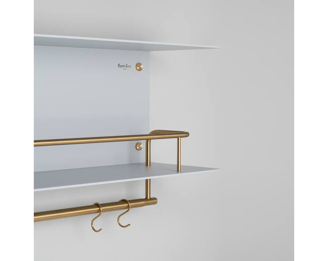 Hanger Shelf/Stone/Brass