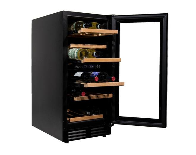 Vinata Wijnklimaatkast Premium, vol glazen deur, 32 Flessen