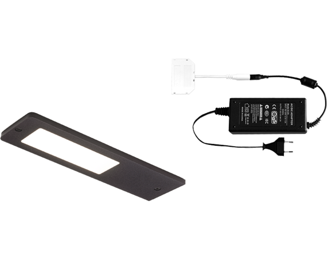 1x Vega mat zwart 24V + Driver 24W