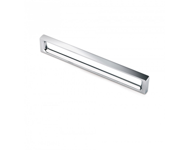Greep DUAL glans chroom 201x10x26mm, hartmaat 192mm