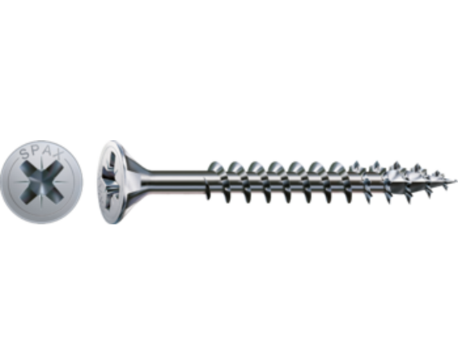 Spax kruiskop 4,0x45 PK verzinkt voldraad VE= 500 st
