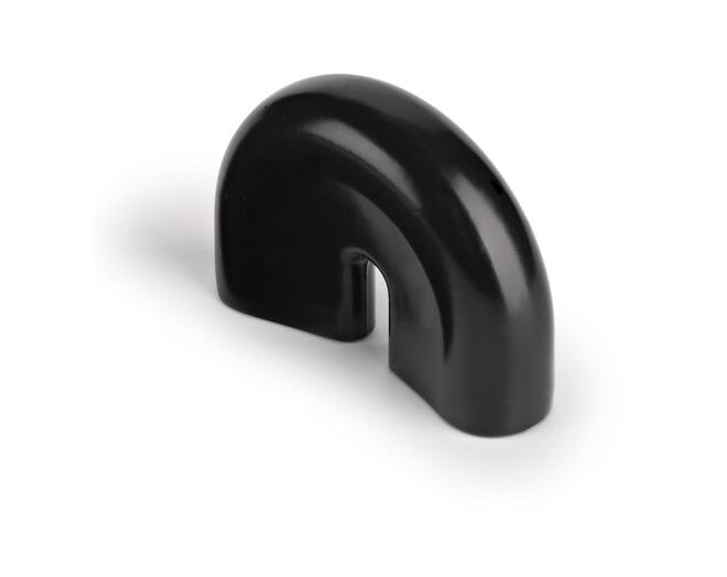 Knop CIRCLE mat zwart 40x11x28mm, hartmaat 32mm
