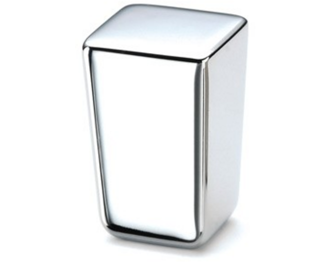 Knop MINI glans chroom 25X25mm, hoogte 28mm