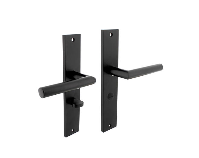 Deurkruk Bastian op schild 245x45 mm WC63/8 mm