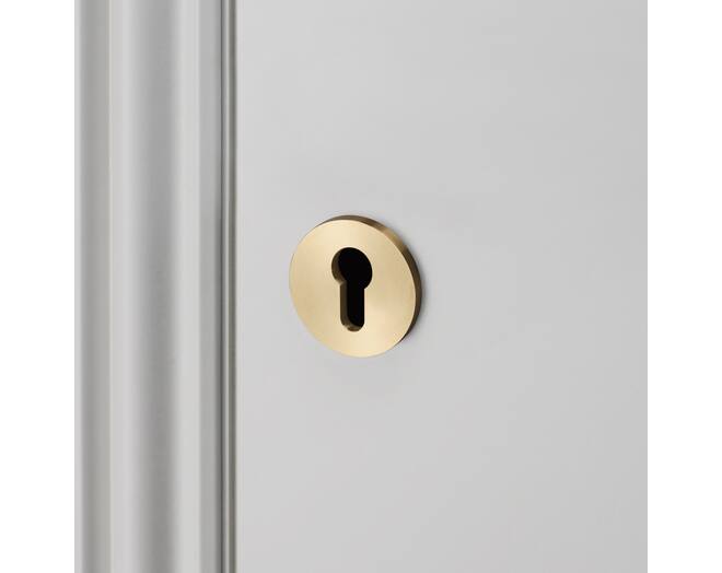 Escutcheon Plate/Euro Profile/Brass