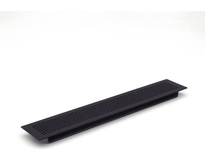 Luchtrooster aluminium mat zwart 210x36mm