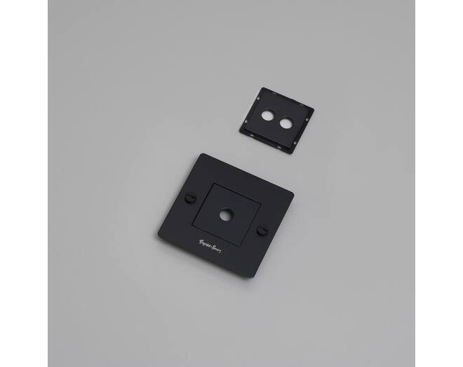 1G Wall Plate/w/ Infills/Black