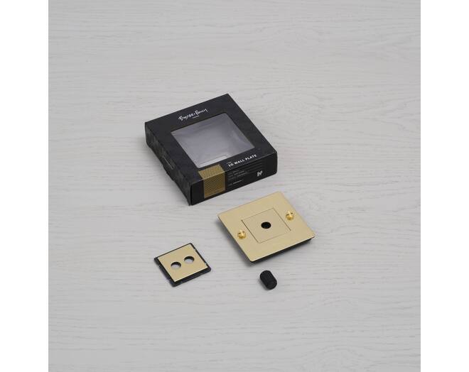 1G Wall Plate/w/ Infills/Black