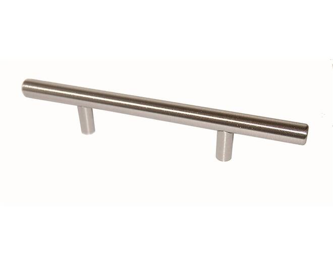 Relinggreep 12x830mm, hoh. 750mm RVS geborsteld pootjes LOS