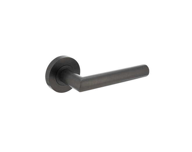 Deurkruk Bastian op ronde rozet ø52x10mm antracietgrijs