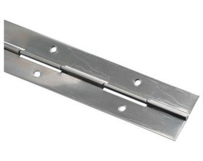 Pianoscharnier 40mm RVS dikte 0.7mm, lengte 2500mm