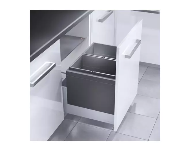 Inbouwafvalemmer Triple, 2x 28 liter, voor kast 600mm