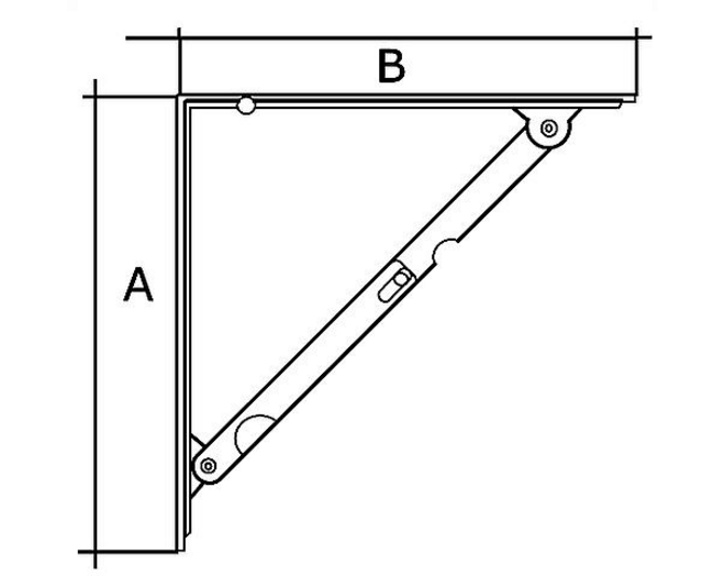 Drager automatisch opvouwbaar / zwaar / 270x400mm / verzinkt