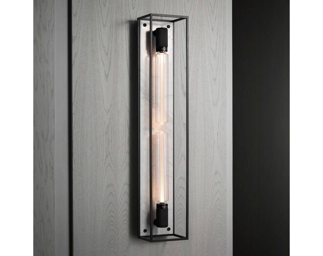 Caged Wall Light/X-Large/White Marble