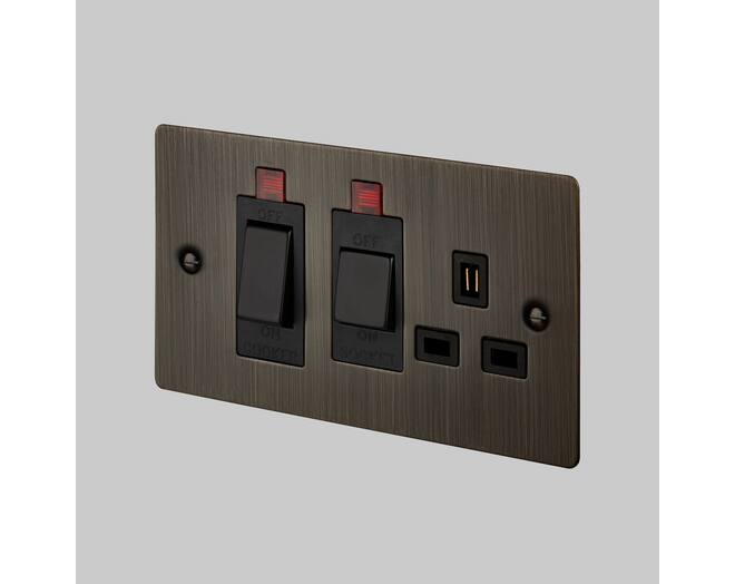 Cooker Control Unit w/ Neon - Smoke - Black Interior