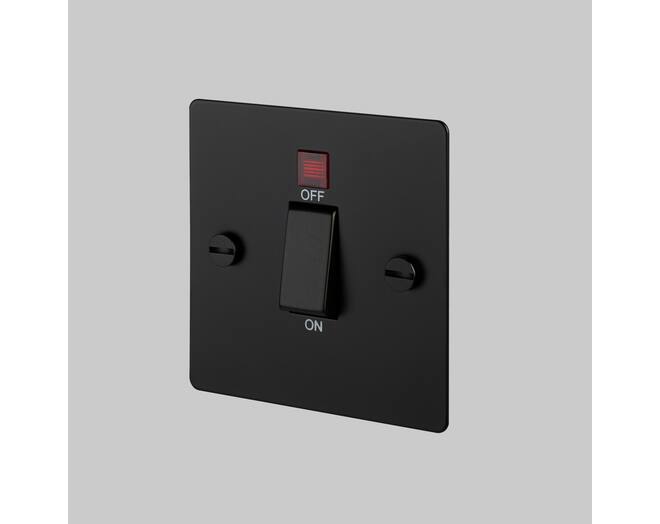 45A Dp Cooker Switch w/ Neon - Black - Black Interior