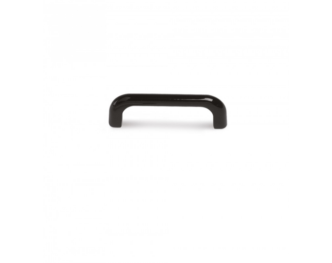 Greep METAL 755 glans zwart 41x9mm wit, hartmaat 32mm