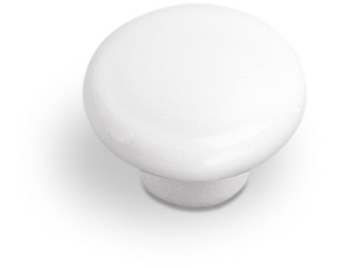 Knop wit porselein 38mm
